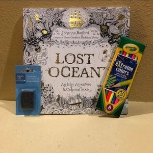Lost Ocean by Johanna Basford; An Inky Adventure & Coloring Book with Extras